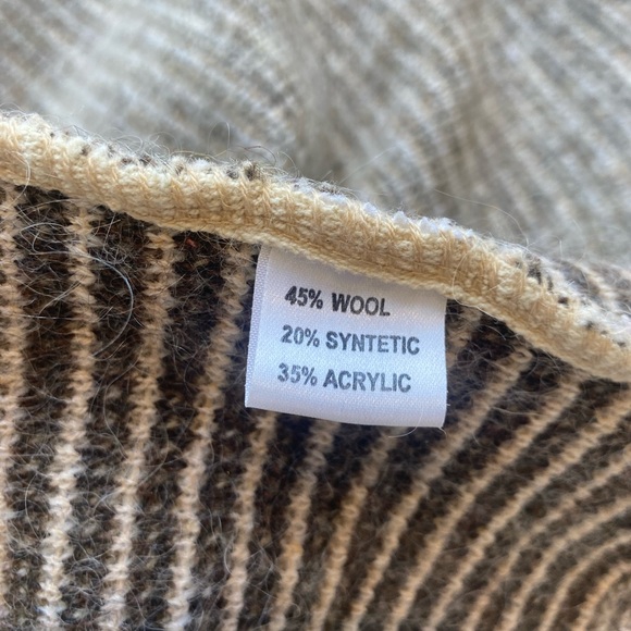 Vintage Mohair Wool Blend Floral Embroidered Sweater / Cardigan - Picture 8 of 9